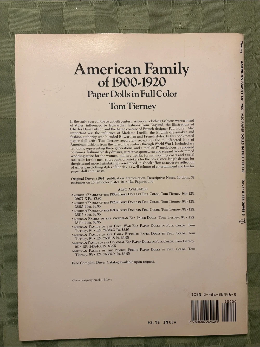 American Family of 1900-1920 Paper Dolls in Full Color